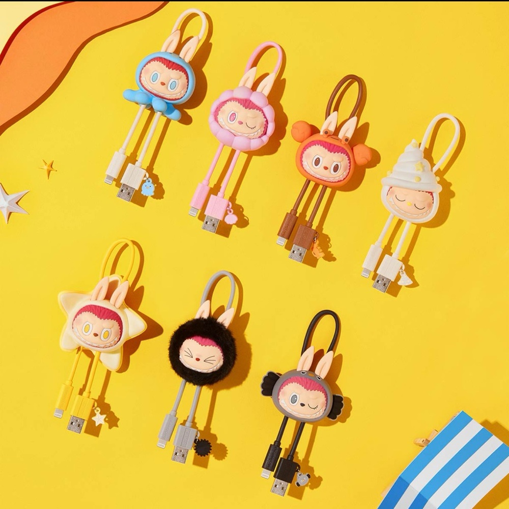 Authentic Labubu DRUNK IN SEA Series - Cable Blind box - LIGHTNING - UNOPENED